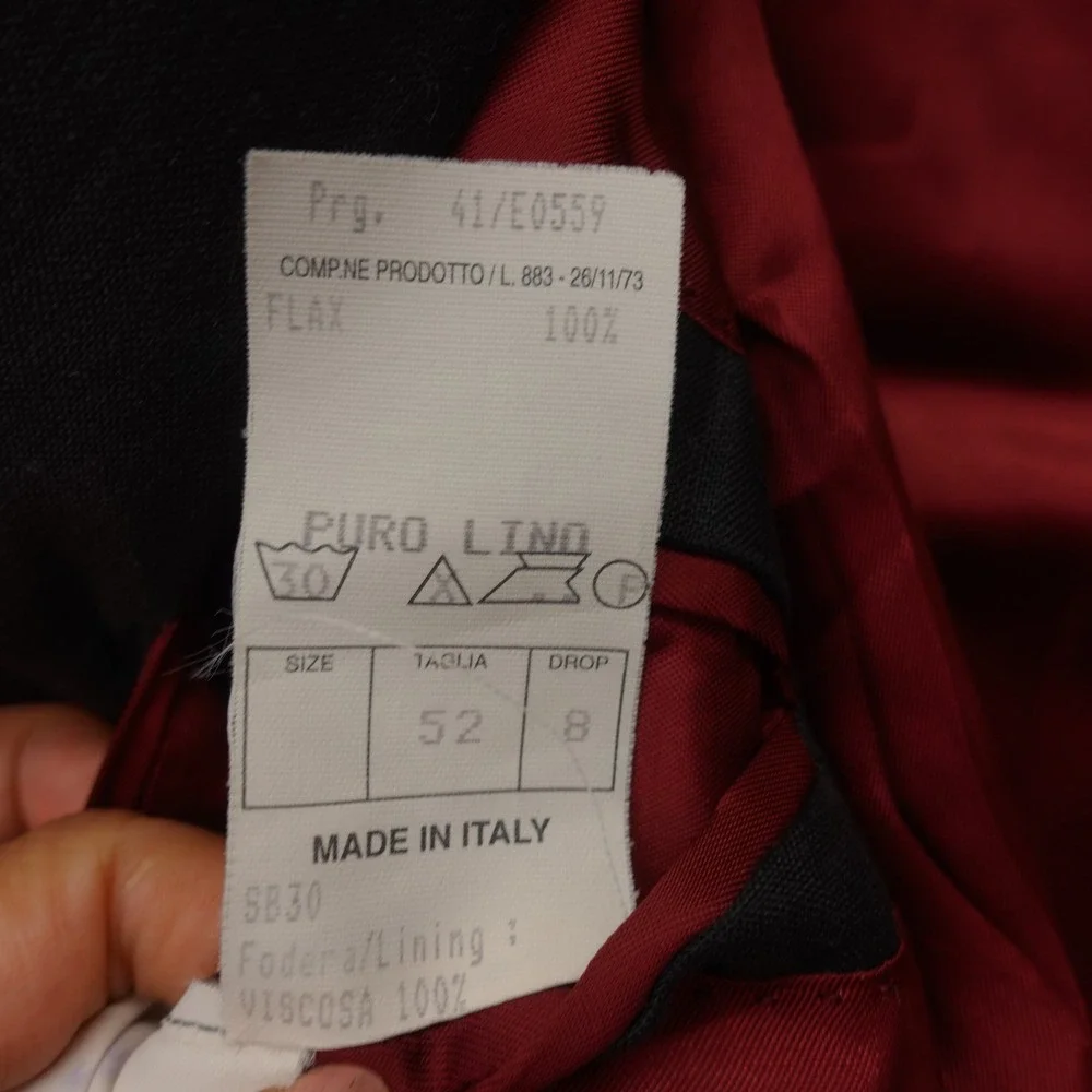 European Linen Sport Coat 42R MARK STEPHEN MARENGO Bespoke Slim Black Italian